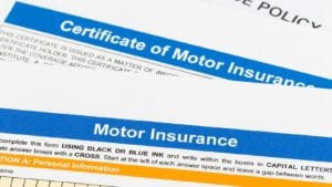 Motor Insurance Form Stock Photo