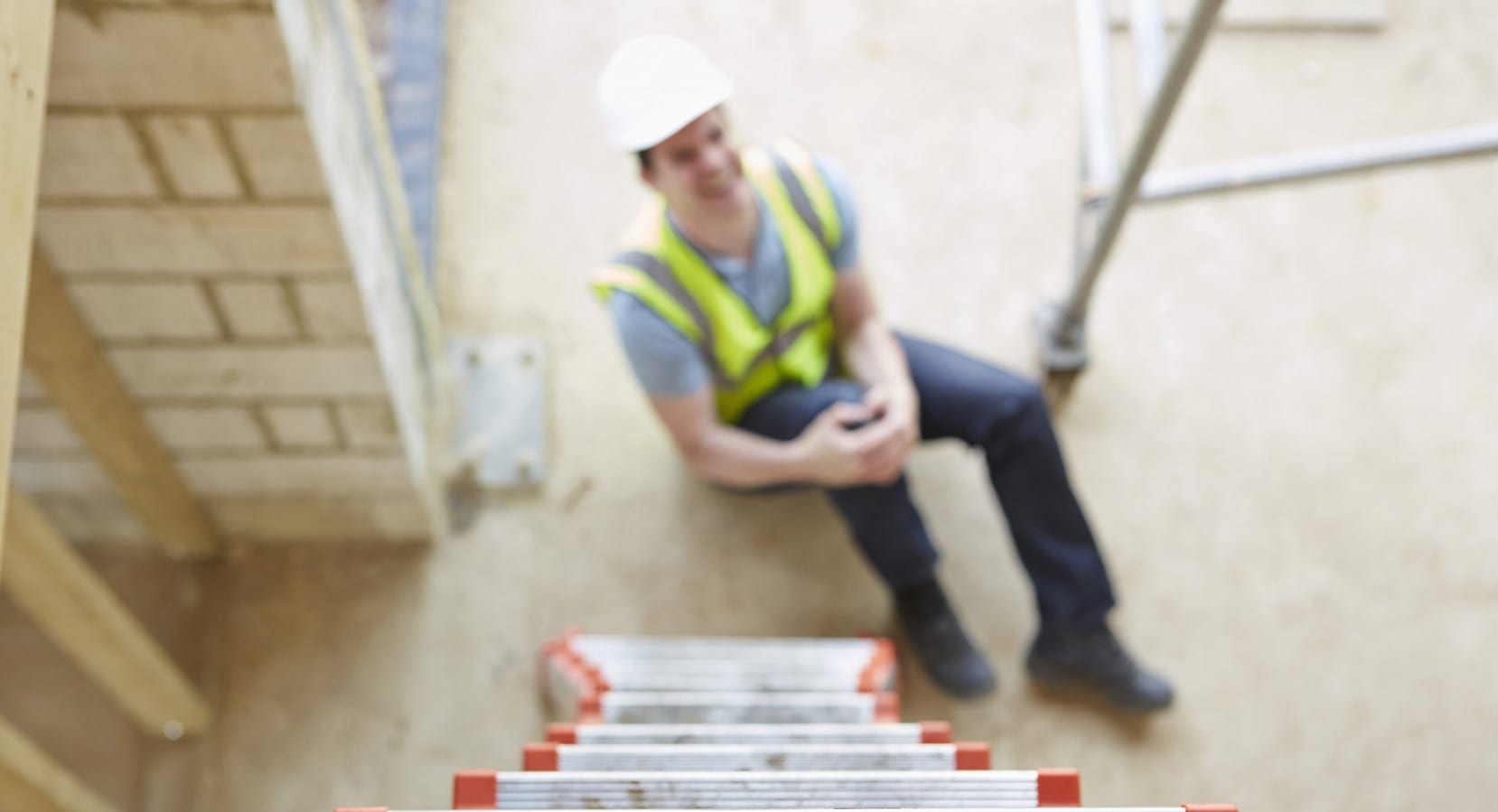 Injured Construction Worker Stock Photo